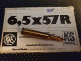 RWS 6.5x57R
127 gr soft nose