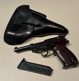 WALTHER P38 PISTOL BYF 1943 w/BML '42 MATCHING ORIGINAL HOLSTER