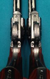 RARE - USFA Match Pair Factory Engraved - Armory Blue - Beautiful Checkered Rosewood - 5 of 11