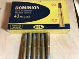 43 Mauser 385 Grain Dominion Brand - 2 of 6