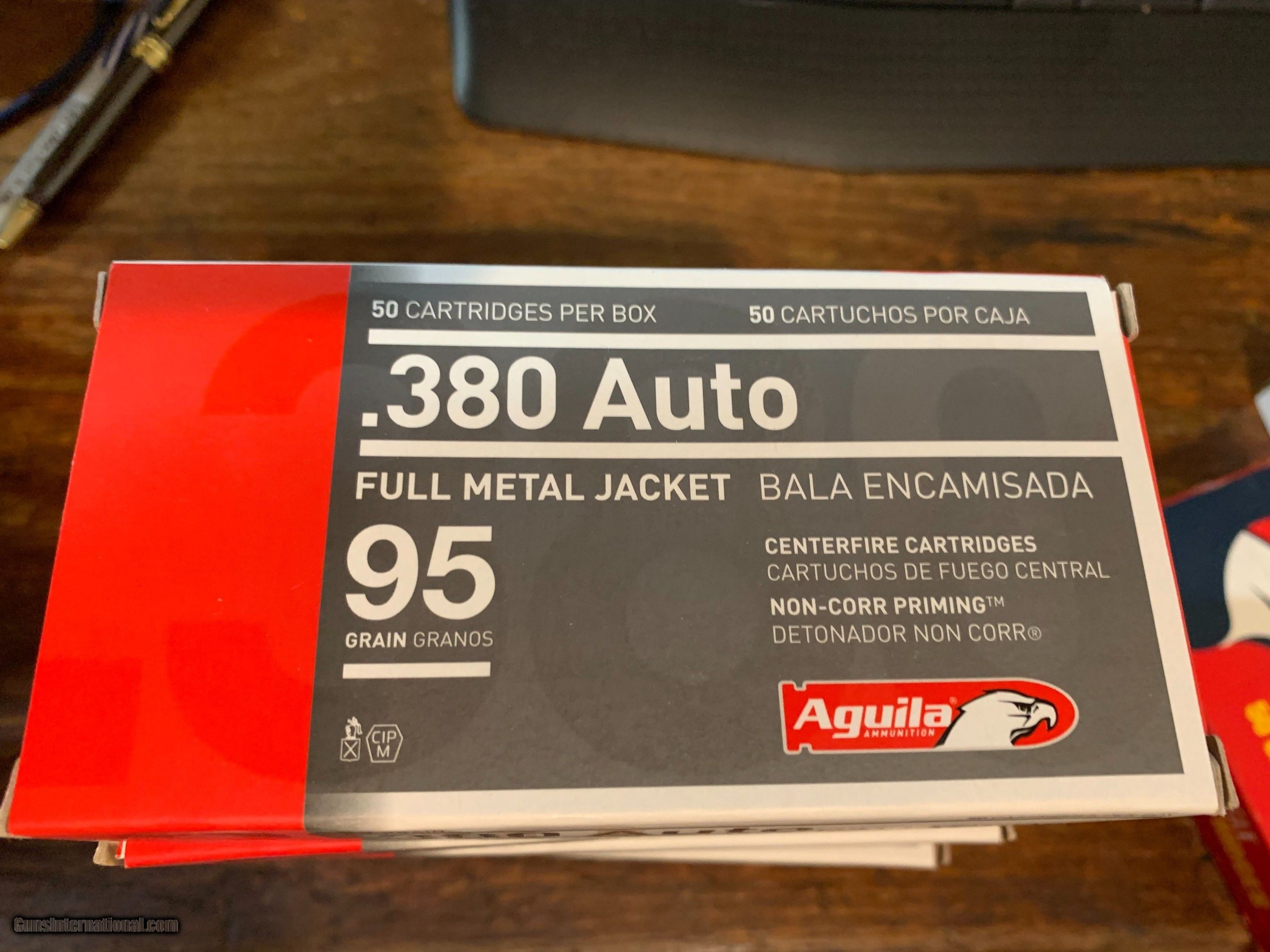 Aguila 380 FMJ Ammo