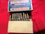 Winchester Blue and White Box 25 Remington / Western 22 Savage - 1 of 4
