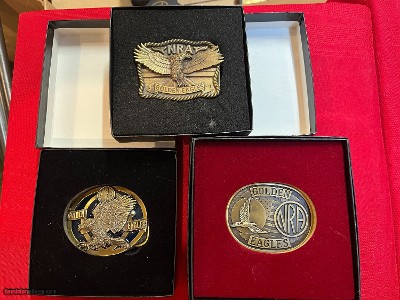 NRA Golden Eagle Buckles