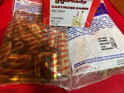 500 S&W Brass & Bullets