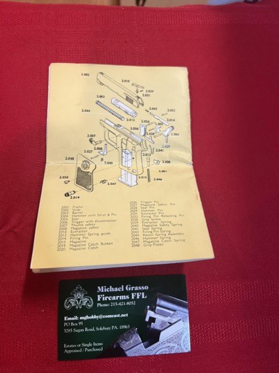 Astra Cub Pistol Box Clip and Literature - Image 5 of 6