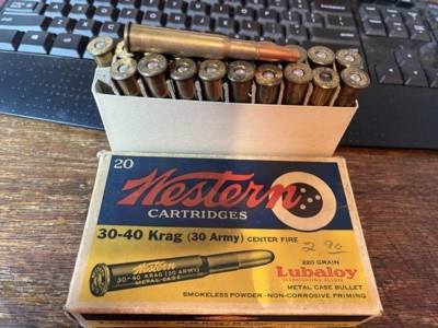 Western30-40 Krag 220 Grain Ammo - Image 1 of 2