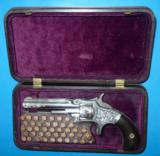 ENGRAVED S&W No. 1 REVOLVER IN EXCELLENT GUTTA PERCHA CASE - 2 of 15