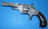 ENGRAVED S&W No. 1 REVOLVER IN EXCELLENT GUTTA PERCHA CASE - 7 of 15