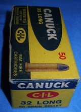 * Vintage AMMO CANUCK 25 RIMFIRE RF STEVENS LONG FULL BOX NOS - 2 of 4