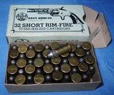 * Vintage AMMO NAVY ARMS 32 RIMFIRE RF SHORT FULL BOX NOS. - 1 of 5