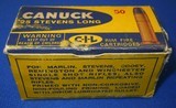 * Vintage AMMO CIL CANADIAN .25 STEVENS LONG RIMFIRE RF FULL BOX - 5 of 8