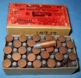 * Vintage AMMO WINCHESTER 25 RIMFIRE RF SHORT STEVENS FULL BOX - 1 of 5
