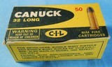 * Vintage AMMO CANUCK CIL 32 STEVENS LONG RIMFIRE RF FULL BOX - 2 of 6