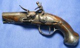 * Antique 18th CENTURYENGLISH FLINTLOCK POCKET PISTOL LEFT HAND LOCK - 8 of 18