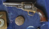 * Antique SHADOWBOX DISPLAY WHITNEY POCKET REVOLVER - MILITARY SPURS - BUTTONS - HAT BADGE - RR LOCK - 3 of 10