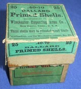 * Antique AMMO WINCHESTER 40-70 BALLARD PRIMED SHELLS - 4 of 8