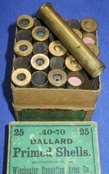 * Antique AMMO WINCHESTER 40-70 BALLARD PRIMED SHELLS - 2 of 8
