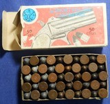 * Vintage AMMO NAVY ARMS 41 RF RIMFIRE COPPER & LEAD FULL BOX - 1 of 5