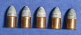 * Antique AMMO EARLY WINCHESTER .41 RF RIMFIRE SHORT 5 CARTRIDGES NO HEAD STAMP - 2 of 5