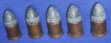 * Antique AMMO EARLY WINCHESTER .41 RF RIMFIRE SHORT 5 CARTRIDGES NO HEAD STAMP - 1 of 5