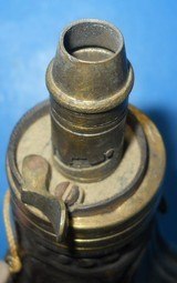 * Antique 1860s POWDER FLASK ORIGINAL UNTOUCHED CIVIL WAR ERA - 4 of 7
