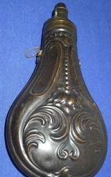 * Antique 1860s POWDER FLASK ORIGINAL UNTOUCHED CIVIL WAR ERA - 7 of 7