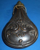 * Antique 1860s POWDER FLASK ORIGINAL UNTOUCHED CIVIL WAR ERA - 3 of 7