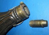 * Antique 1860s POWDER FLASK ORIGINAL UNTOUCHED CIVIL WAR ERA - 6 of 7