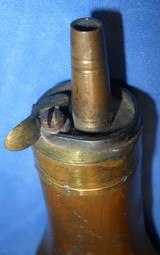 Antique 1860s CASED PISTOL POCKET POWDER FLASK GAME BIRD PHEASANT 710 RILING - 4 of 4