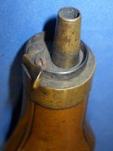 * Antique 1860s CASED
PISTOL POCKET SIZE SHELL BUSH POWDER FLASK # 314 RILING BOOK - 2 of 4