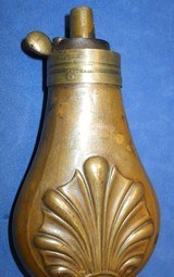 * Antique 1860s SMALL PERCUSSION PISTOL POCKET POWDER FLASK# 321 RILINGS BOOK - 4 of 5
