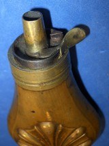 * Antique 1860s SMALL PERCUSSION PISTOL POCKET POWDER FLASK
# 321 RILINGS BOOK - 2 of 5