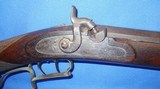 * Antique DIESINGER PA. PERCUSSION HALF STOCK SPORTING RIFLE .44 CAL - 4 of 20