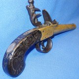 * Antique 1785 JOSEPH BUNNEY, LONDON
ALL BRASS FLINTLOCK CANNON BARREL PISTOL - 1 of 2