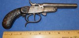 * Antique BELGIUM DOUBLE SxS HAMMER PISTOL SUPERIOR 320 CAL - 1 of 12