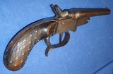 * Antique BELGIUM DOUBLE SxS HAMMER PISTOL SUPERIOR 320 CAL - 4 of 12