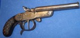 * Antique BELGIUM DOUBLE SxS HAMMER PISTOL SUPERIOR 320 CAL - 3 of 12
