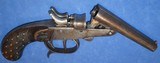 * Antique BELGIUM DOUBLE SxS HAMMER PISTOL SUPERIOR 320 CAL - 6 of 12