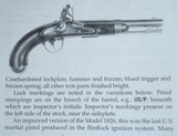 * Antique 1836 ASA WATERS FLINTLOCK MARTIAL PISTOL - 19 of 19