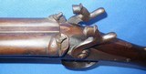 * Antique 1860s ENGLISH 10 ga. DOUBLE SxS PERCUSSION SHOTGUN WORKING MANS GUN - 14 of 20