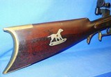 * Antique HALF STOCK PERCUSSION SPORTING TARGET RIFLE SILVER INLAYS KIRKLAND BARREL - 3 of 20