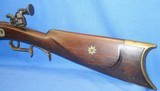 * Antique HALF STOCK PERCUSSION SPORTING TARGET RIFLE SILVER INLAYS KIRKLAND BARREL - 14 of 20