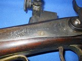 * Antique HALF STOCK PERCUSSION SPORTING TARGET RIFLE SILVER INLAYS KIRKLAND BARREL - 10 of 20
