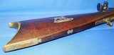 * Antique HALF STOCK PERCUSSION SPORTING TARGET RIFLE SILVER INLAYS KIRKLAND BARREL - 8 of 20
