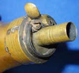 * Antique 1860s BRASS PERCUSSION POCKET CASED PISTOL FLASK4.5" - 4 of 4