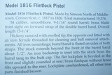 * Antique 1816 S. NORTH FLINTLOCK U.S.MILITARY PISTOL - 16 of 17