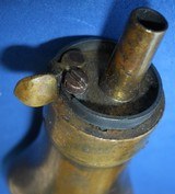 A. 1850s ANTIQUE BAG SHAPE CASED PISTOL POCKET POWDER FLASK - 3 of 4