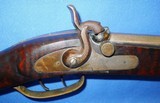 * Antique FULL TIGER STRIPE STOCK
PERCUSSION KENTUCKY RIFLE - 4 of 16