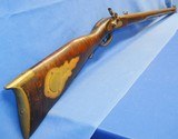 * Antique FULL TIGER STRIPE STOCK
PERCUSSION KENTUCKY RIFLE - 1 of 16