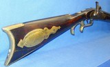 * Antique MARKED R.B.
FULL TIGER STRIPE KENTUCKY RIFLE ENGRAVED INLAYS - 3 of 20